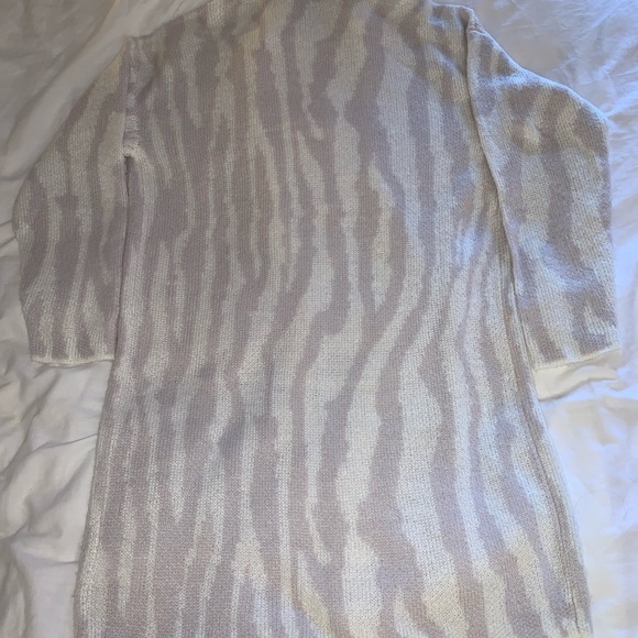 NWT Express Zebra Print Cardigan Duster in Lavender/White - Picture 4 of 5